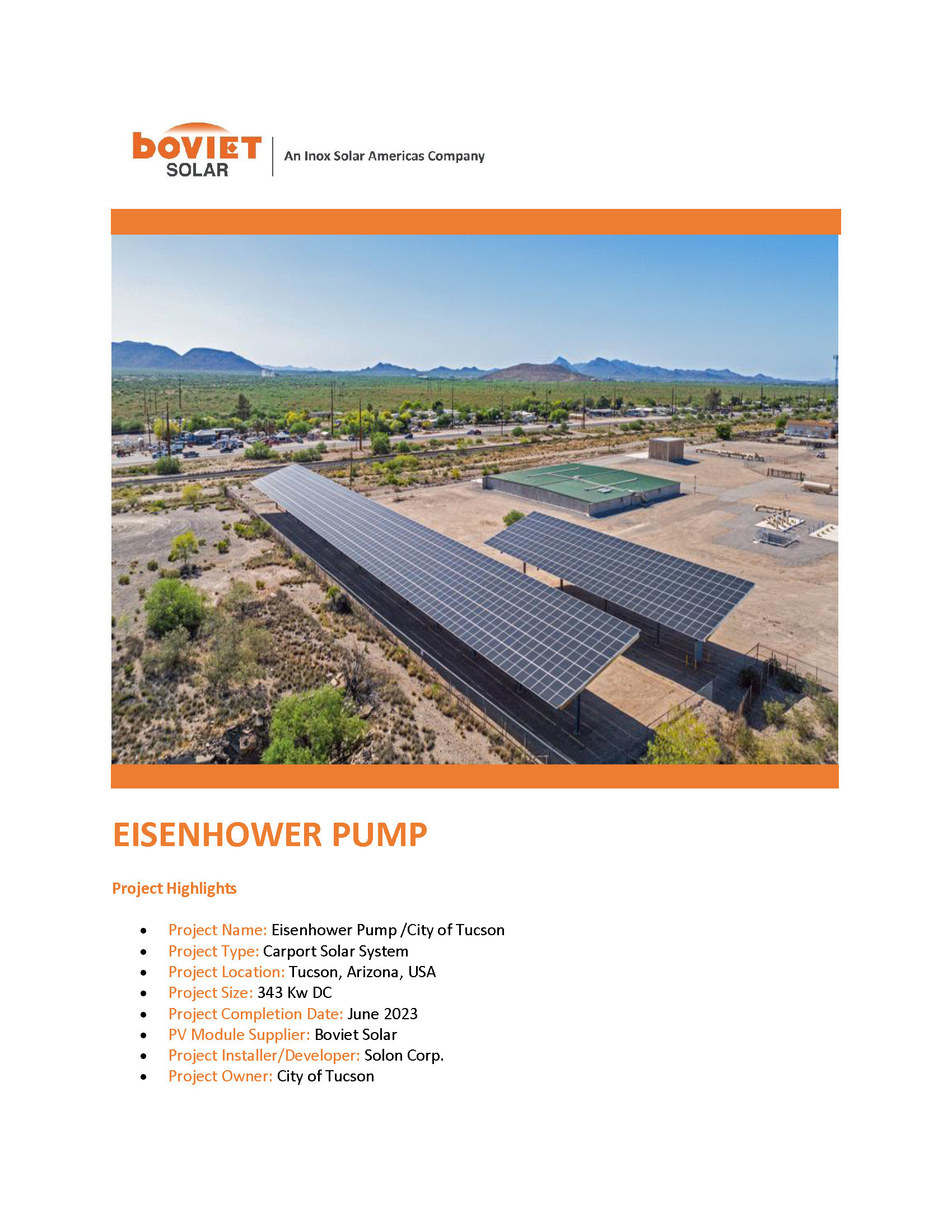 Boviet Solar)solon Corp Eisenhover Pump Solar System Page 1
