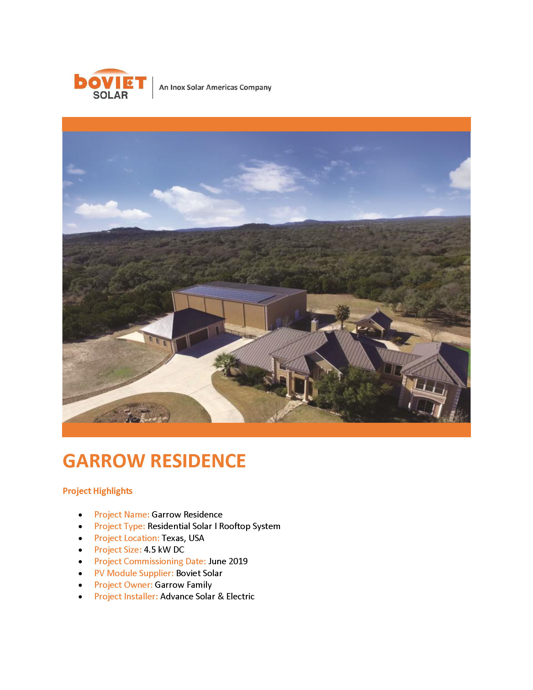 Boviet Solar Advance Solar Garrow Residance Solar System Page 1