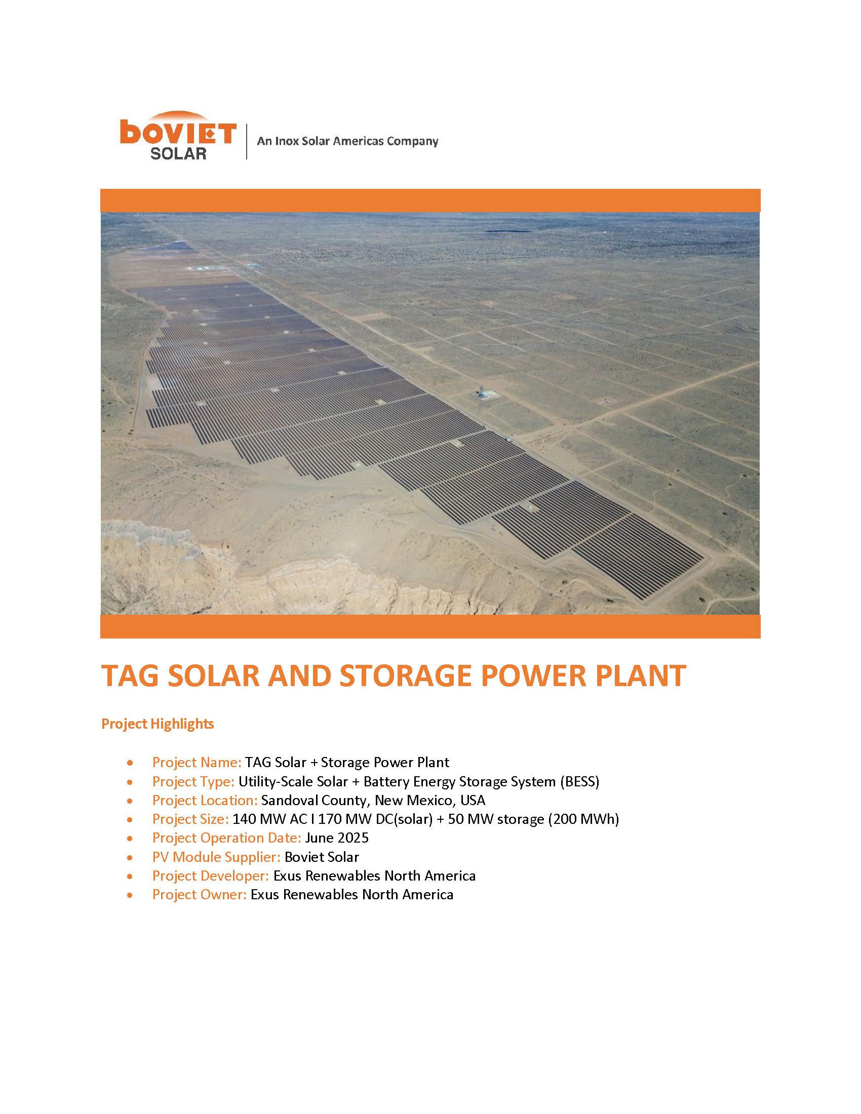 Boviet Solar Exus Energy Tag Solar Page 1