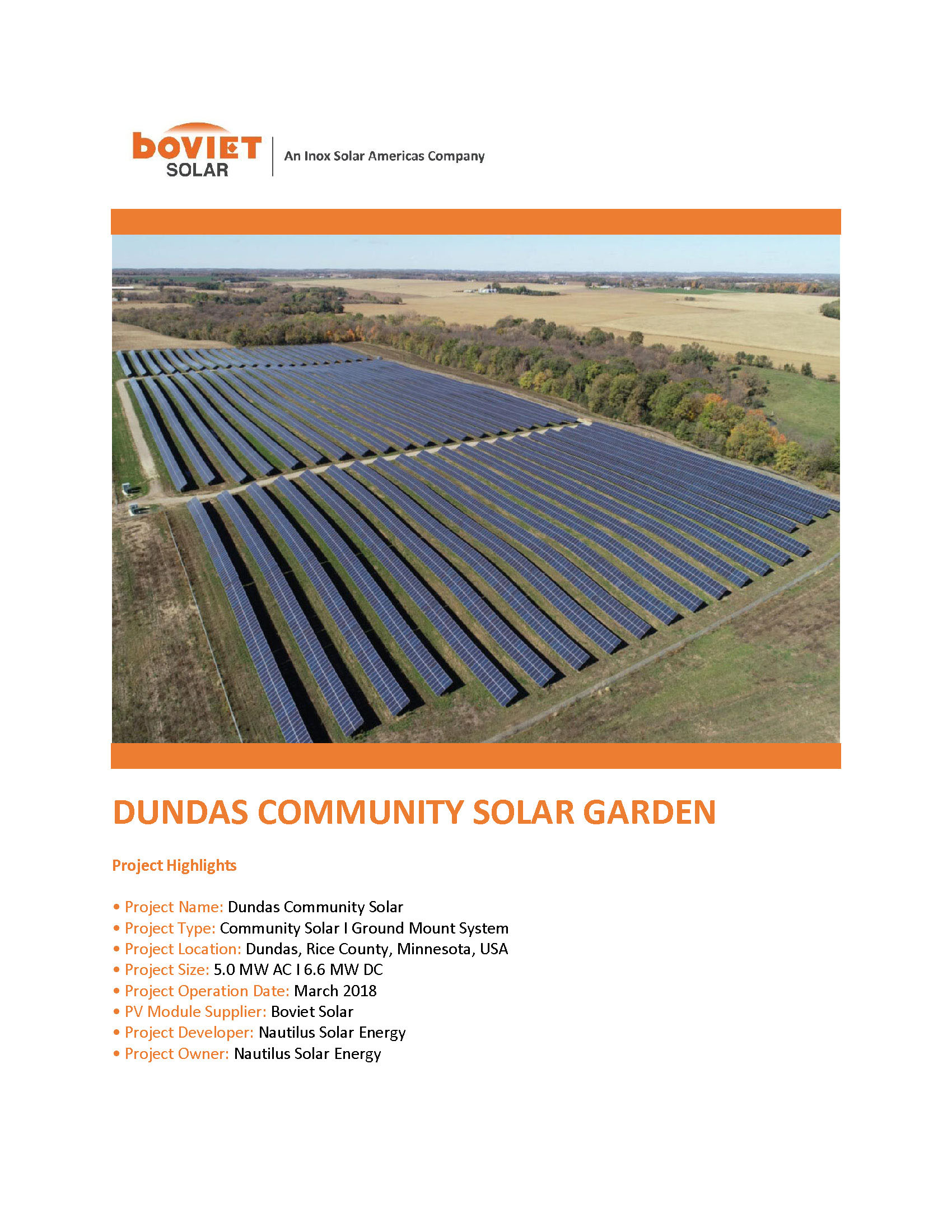 Boviet Solar Naitilus Dundas Solar Community Solar Page 1