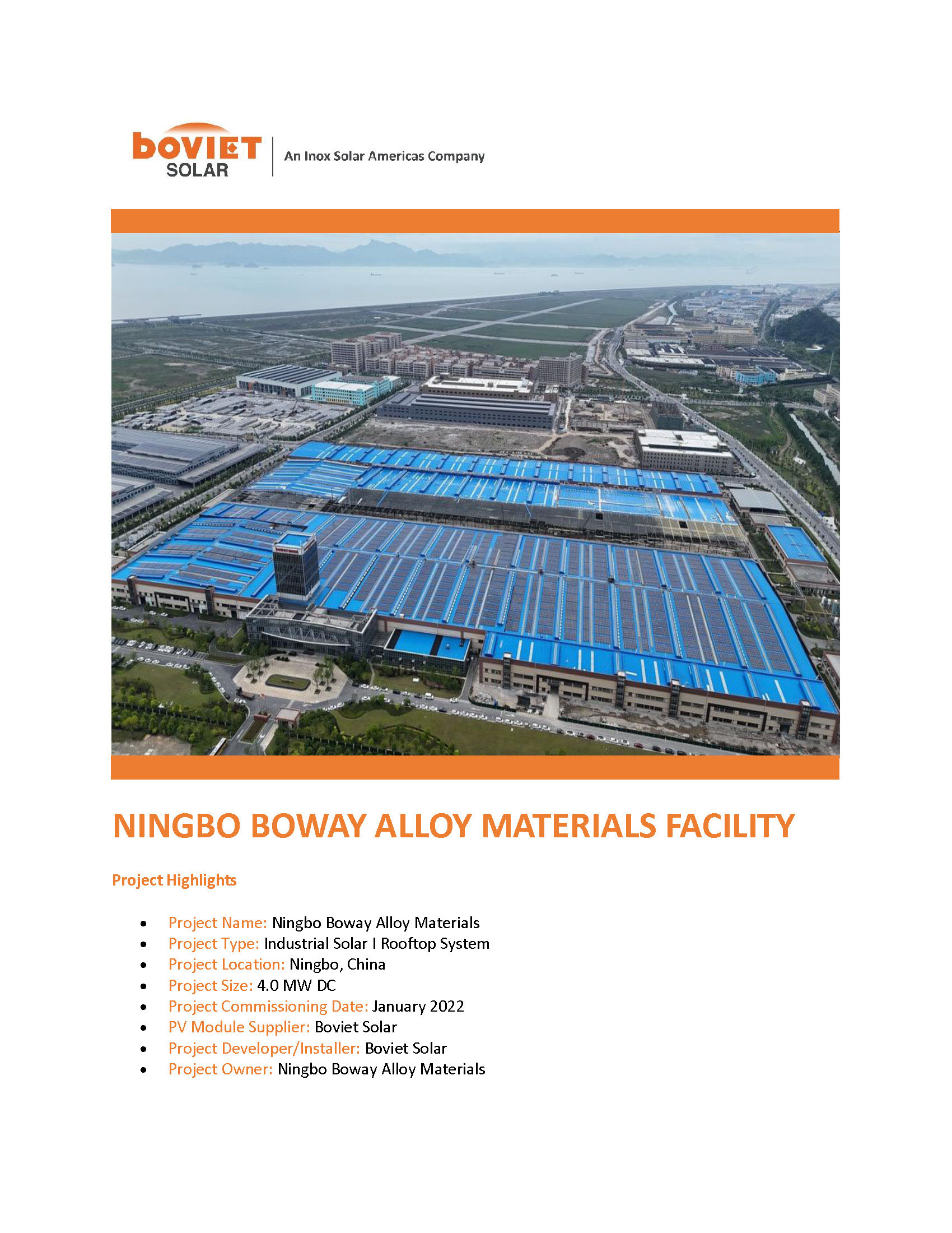 Boviet Solar Ningbo Boway Alloy Factory Solar System Page 1