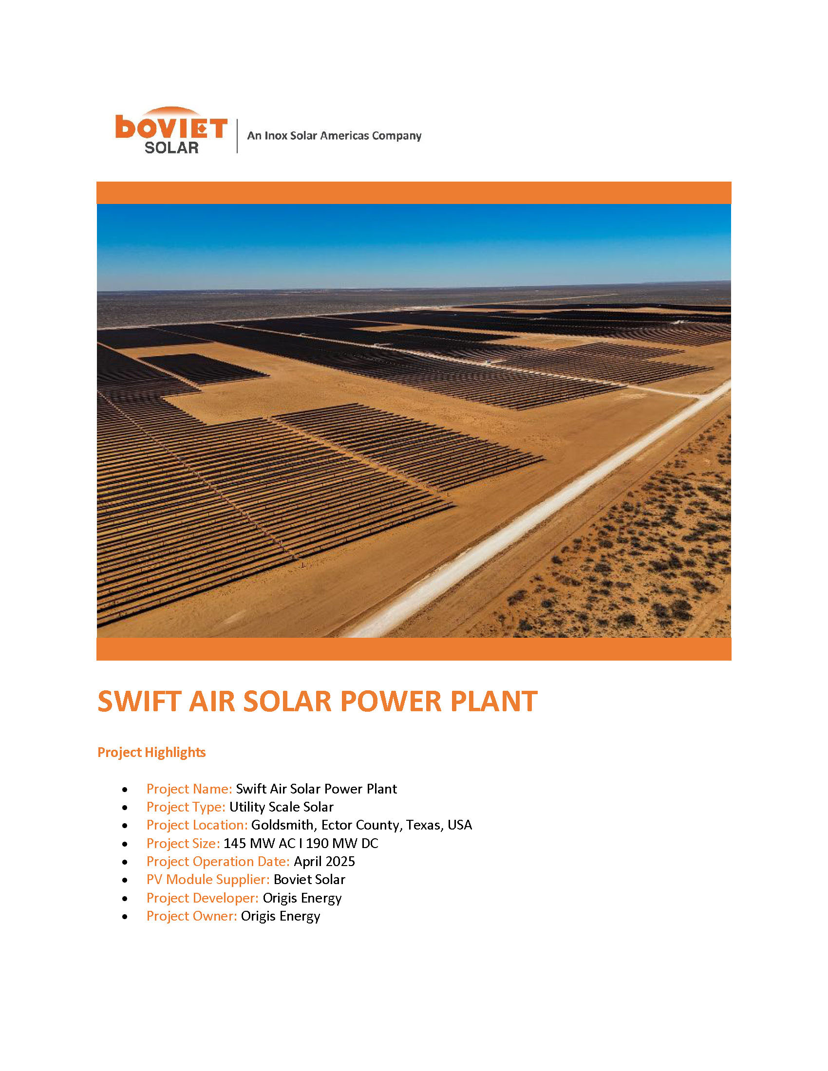 Swift Air Solar Page 1