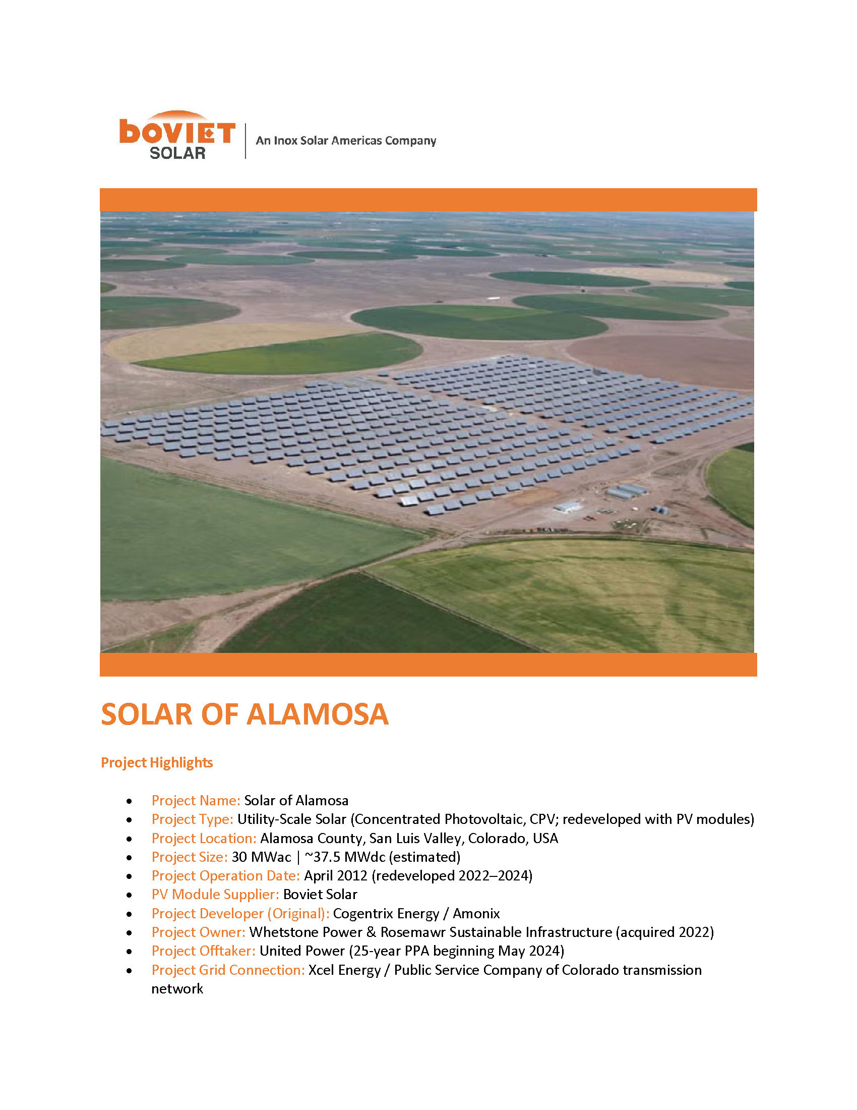 Whetstone Power Solar Of Alamosa Page 1